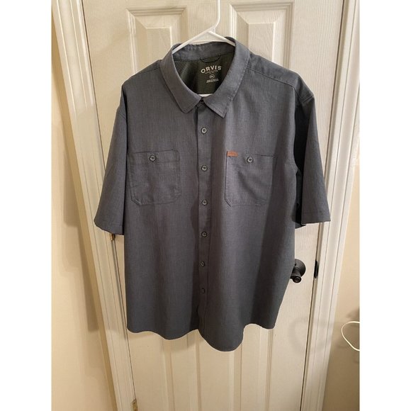 Orvis Outdoor Shirt Green Adult Xxl Lightweight Fishing Hiking Short Sleeve - Picture 6 of 7